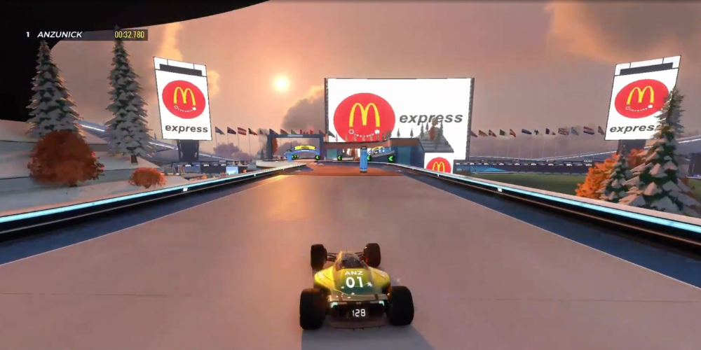 there's a McDonald's ad in the game 
